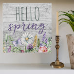 Hello Spring Faux Canvas Print<br><div class="desc">Simply lovely! This country style canvas wall art will be the perfect seasonal accent for any home as you welcome spring.</div>