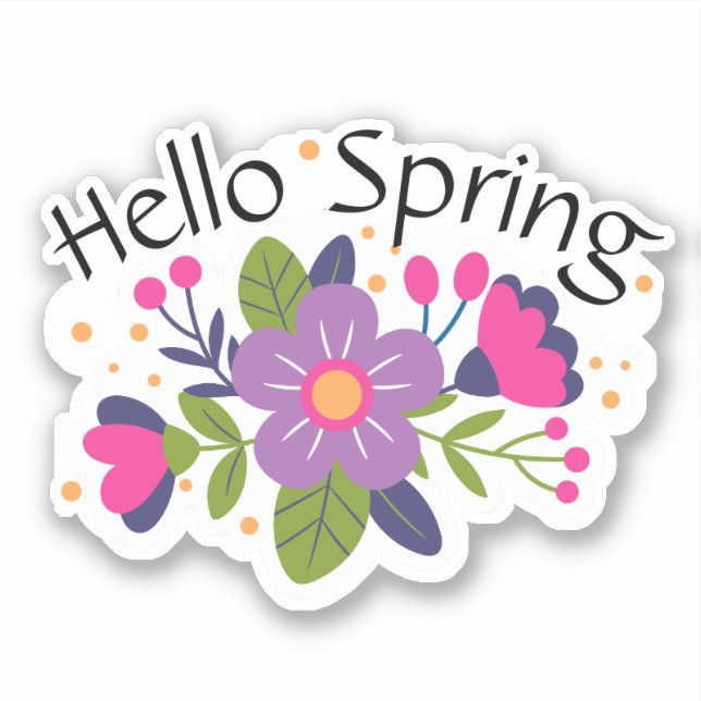 Hello Spring Floral Colourful (Front)
