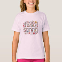 Hello Spring – Floral Lettering Design