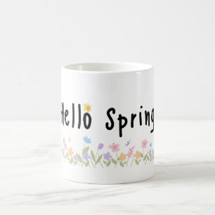 Hello Spring Floral Mug