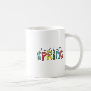 Hello Spring Flower Happy Easter Floral Mum Plant Coffee Mug