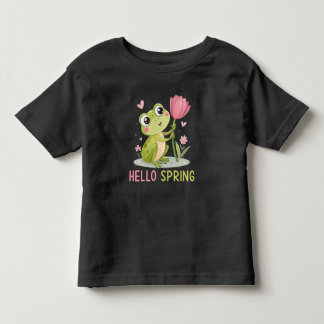 Hello Spring Frog, Nature Lover Toddler T-Shirt