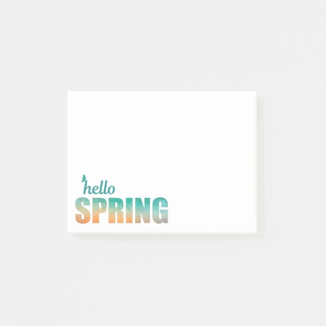 Hello Spring geometric post it Post-it Notes (Front)