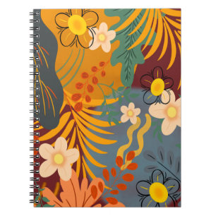 Hello Spring Happiness Time, Tropical Pattern Notebook