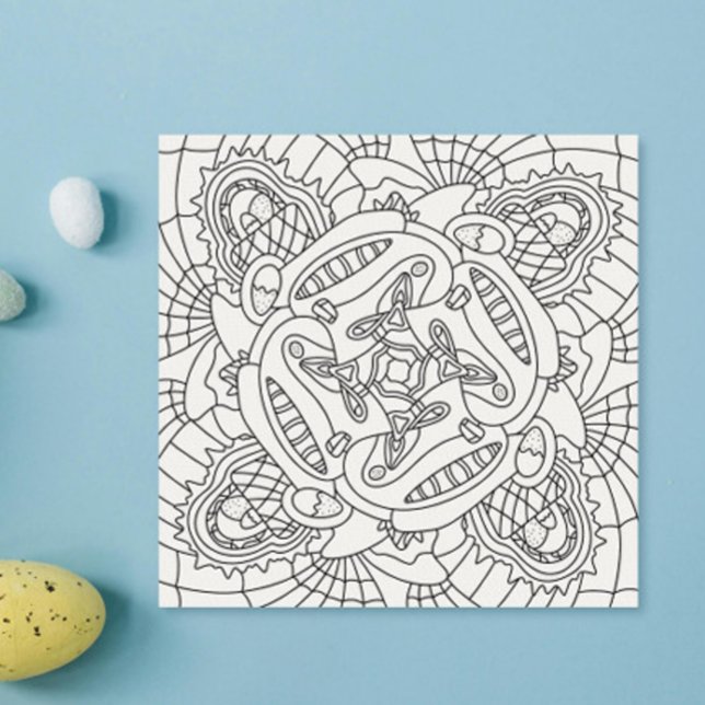 Hello Spring: Happy Easter Colouring Card (Creator Uploaded)
