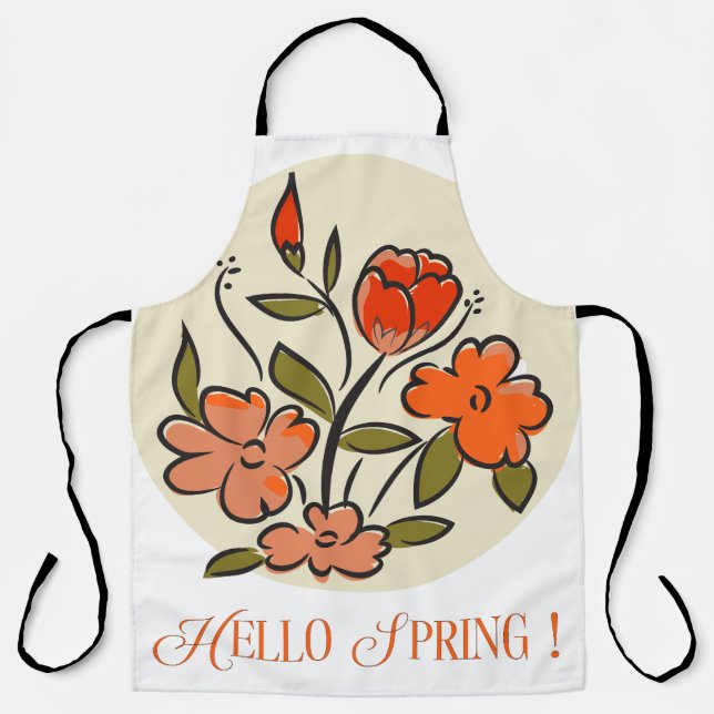 Hello Spring Sign Apron (Front)