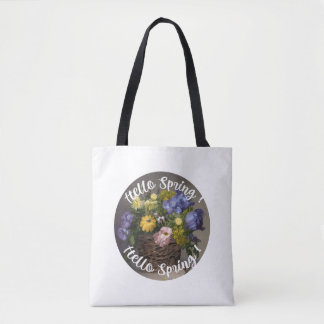 Hello Spring Sign Tote Bag