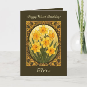 Hello Spring The Cheerful March Daffodil Card