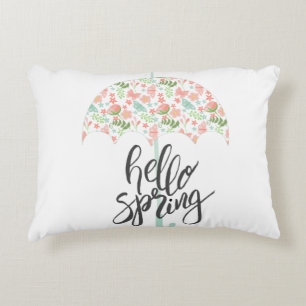 Hello Spring Umbrella Decorative Cushion