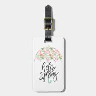 Hello Spring Umbrella Luggage Tag