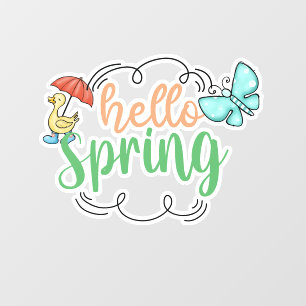 Hello Spring Window Cling