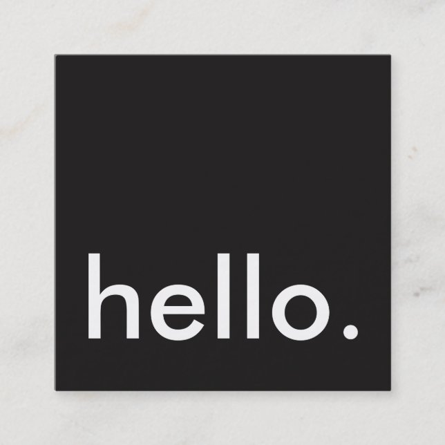 hello square business card (Front)