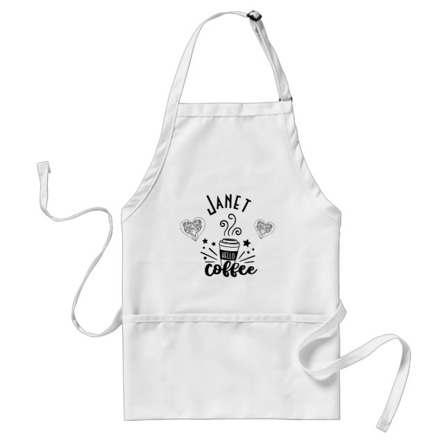Hello Steaming Coffee Personalized Standard Apron (Front)