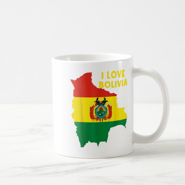 Hello Sucre I Heart Bolivia Map Flag Proud Bolivia Coffee Mug (Right)