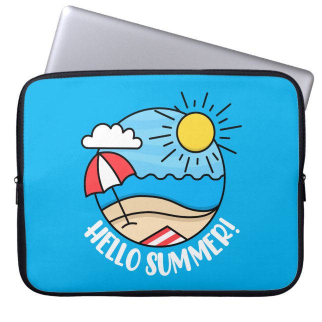 Hello Summer 2 Laptop Sleeve (Front)