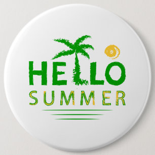 Hello Summer 6 Cm Round Badge