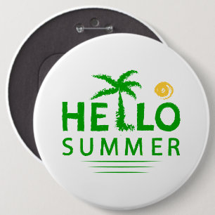 Hello Summer 6 Cm Round Badge