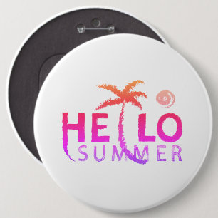 Hello Summer 6 Cm Round Badge