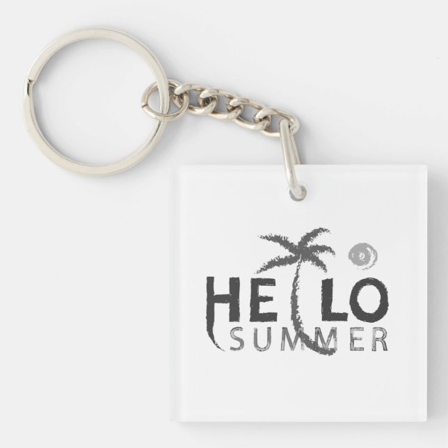 Hello Summer Acrylic Keychain (Front)