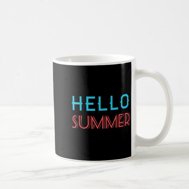 Hello Summer Awesome Summer Beach House Hello Coffee Mug (Right)