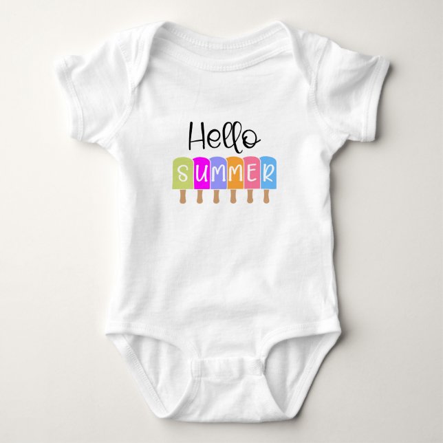 Hello Summer Baby Bodysuit (Front)