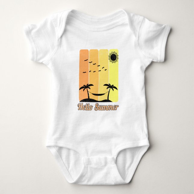 Hello Summer Baby Bodysuit (Front)