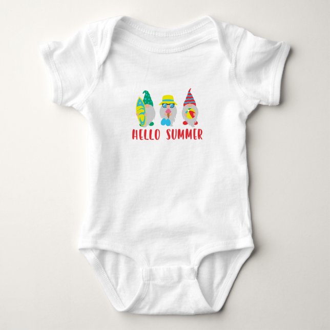 Hello Summer Baby Bodysuit (Front)