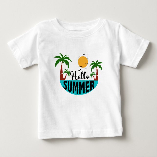 Hello Summer Baby T-Shirt (Front)