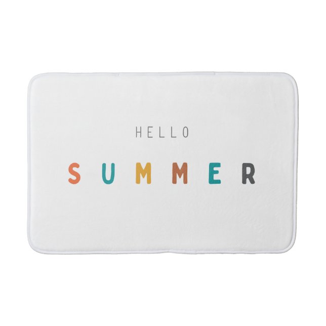 hello summer Bath Mat modern (Front)