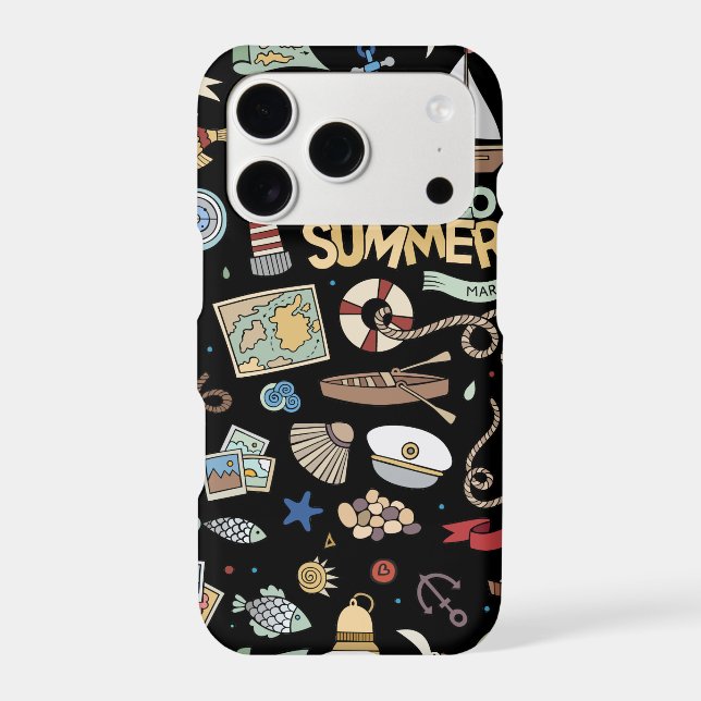 Hello Summer Beach Nautical Fun Tropic (Back)