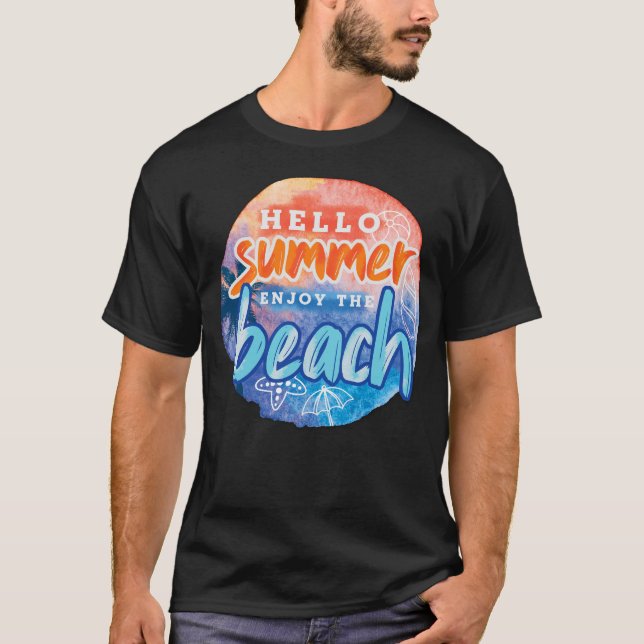 Hello Summer Beach T-Shirt (Front)