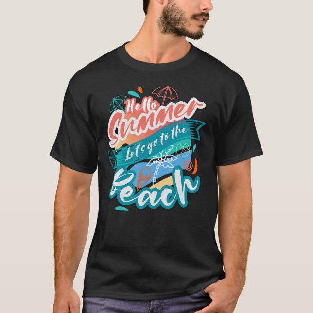 Hello Summer Beach T-Shirt (Front)