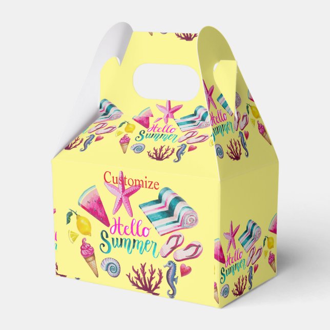 Hello Summer Beach Thunder-Cove  Favour Box (Front Side)