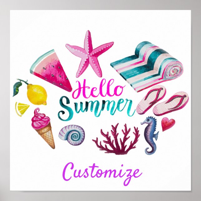 Hello Summer Beach Thunder-Cove Poster (Front)