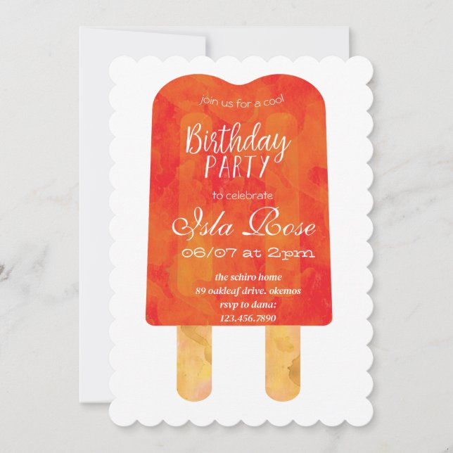 Hello Summer Birthday Party Invitation (Front)