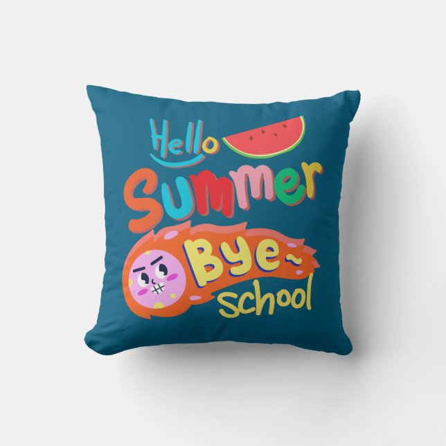Hello Summer Bye School Cushion (Front)