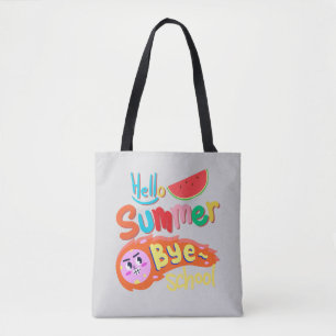 Hello Summer Bye School Tote Bag Art