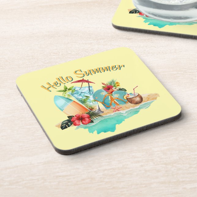 Hello Summer  Coaster (Left Side)
