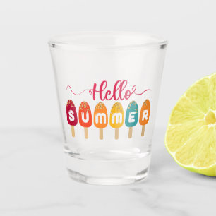 Hello Summer Colourful Popsicle Shot Glass