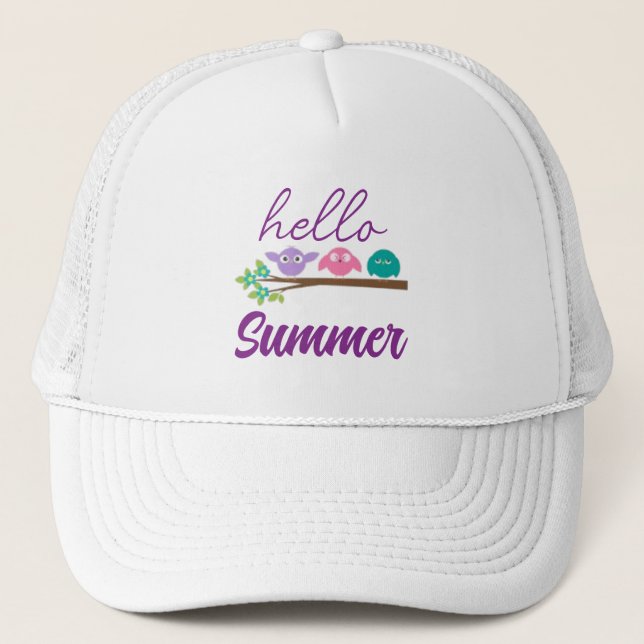 Hello Summer Cuties Trucker Hat (Front)