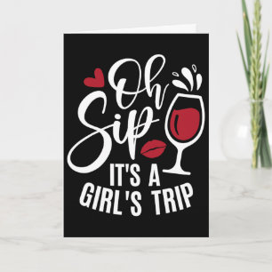 Hello Summer Family Vacation Oh Sip Its A Girls Tr Card