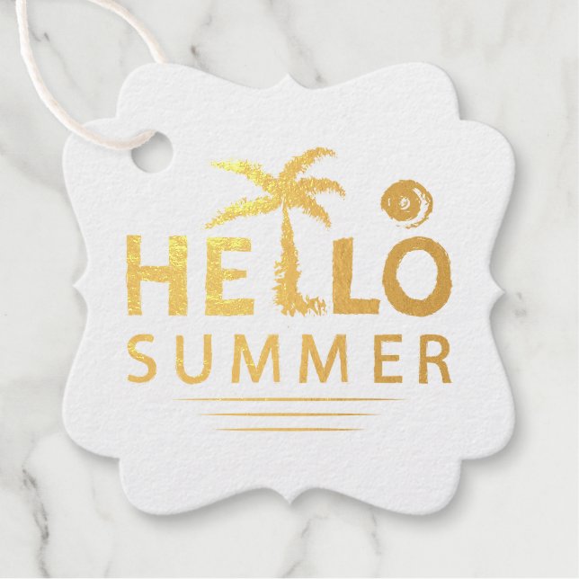 Hello Summer Favour Tags (Front)