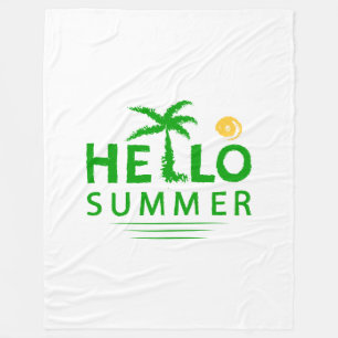 Hello Summer Fleece Blanket