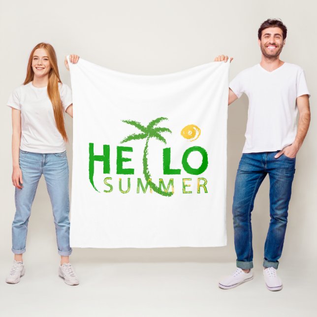 Hello  Summer Fleece Blanket (In Situ)