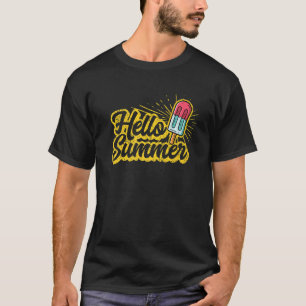 Hello Summer For Men Women Tropical Vacation Popsi T-Shirt