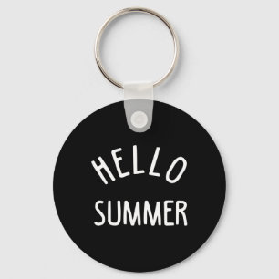 Hello Summer Funny Summer Vacation Beach Gift Vaca Key Ring