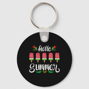 Hello Summer Funny Water Melon Design Ice Cream Lo Key Ring