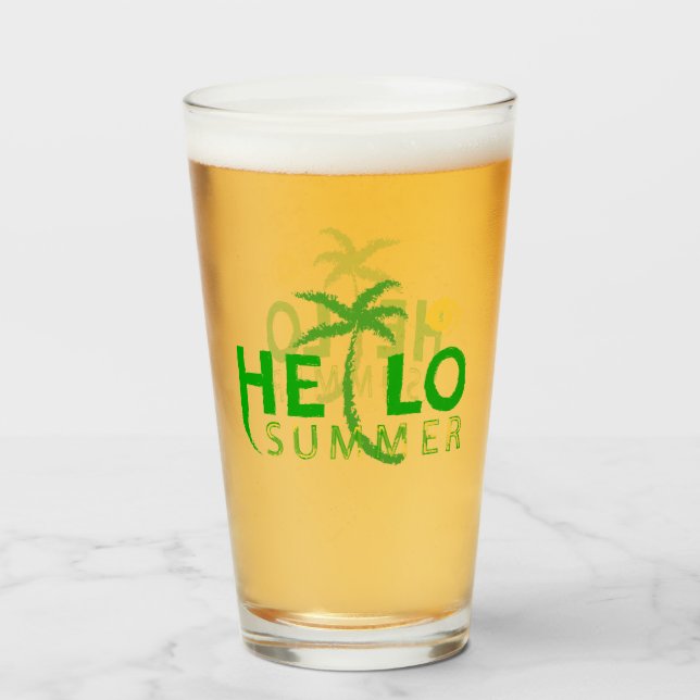 Hello Summer Glass (Back Filled)
