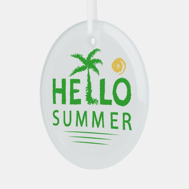 Hello Summer Glass Tree Decoration (Front Left)