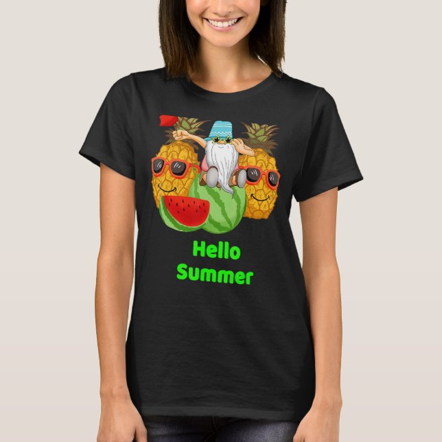 Hello Summer Gnome 3 T-Shirt (Front)